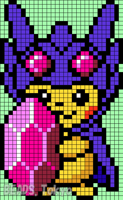 Dessin Pixel Pikachu Facile