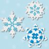 Hiver : boules de neiges et manteau blanc en perles à repasser flocons-neige-hiver-perles-hama-a-repasser