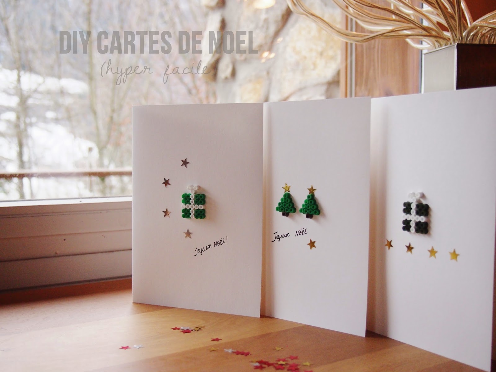 Cartes cadeaux noel perles hama diy