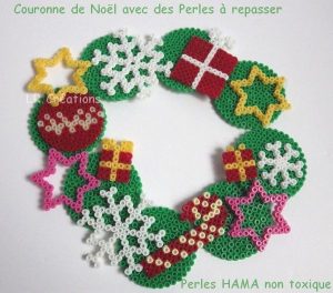 Couronne noël perles hama