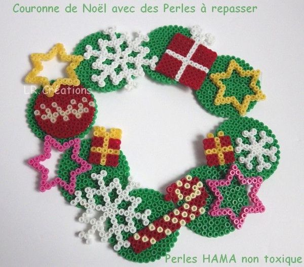 couronne noël perles hama