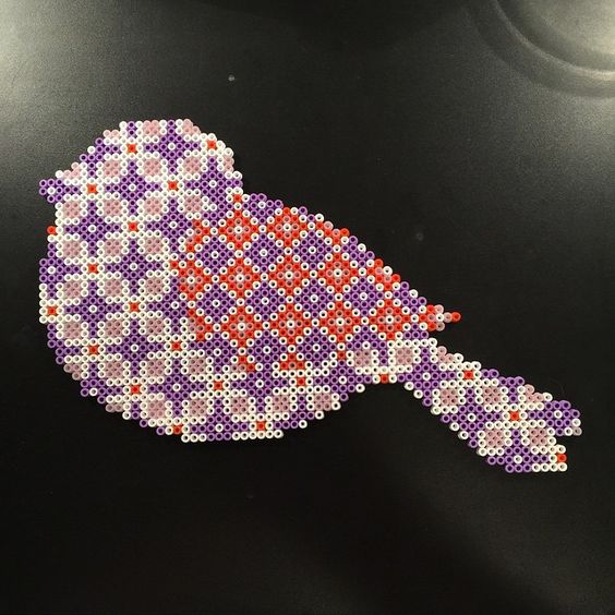 161231 oiseaux perles a repasser hama geometric