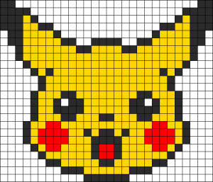 Pikachu tete hama perles