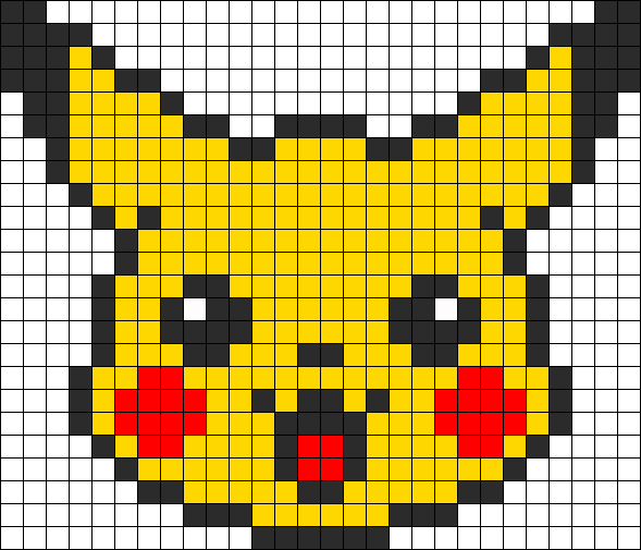 Pikachu tete hama perles