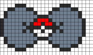 Pince à cheveux en perles hama Pokeball Bow