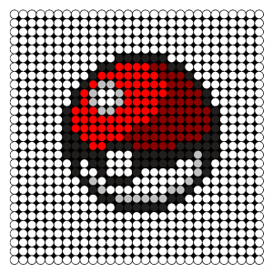 Pokeball reflet perles hama 3 dimensions