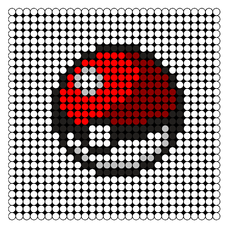 Pokeball reflet perles hama 3 dimensions