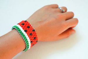 11 diy hama pasteque beaded bracelet