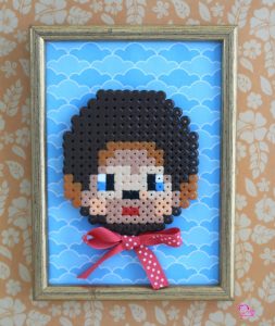 Cadre kiki en perles hama