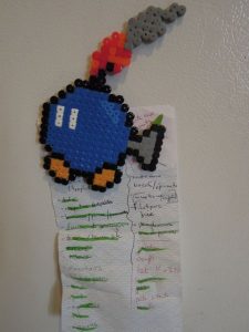 Bombe hama perles diy frigo magnets
