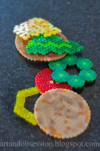 Cheeseburger perles hama dinette