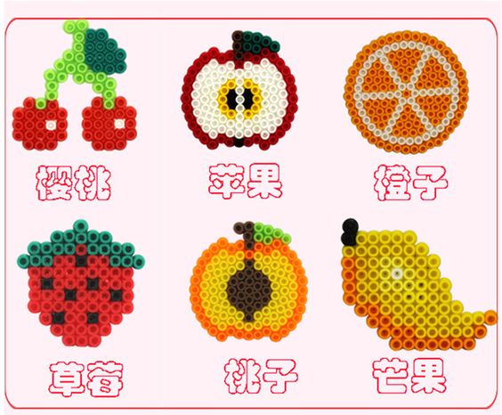 Dinette fruits diy perles hama