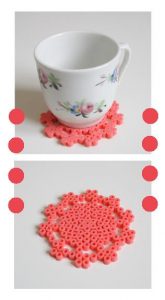 Hama perles napperons dessous de verre diy
