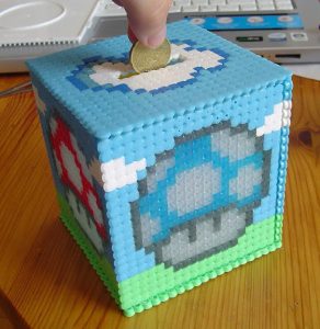 Hama perles tirelire mario bros champignona