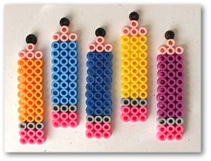 Pencil pin broche crayon diy perles hama