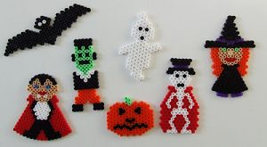 Perles hama halloween mobile vampire fantome citrouille