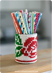 Pot à crayon perles hama midi diy
