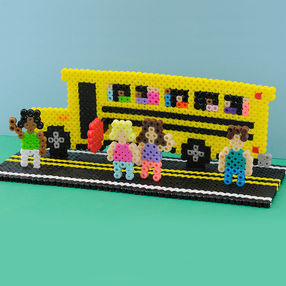 sélection rentrée scolaire perles hama bus diy