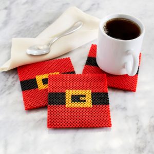 Sous verre pere noel perles hama christmas