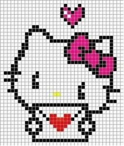Hello kitty love perles hama diy