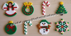 Perles hama noel decorations sapin à suspendre