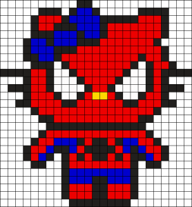 Perles hama Hello Kitty Spider Man