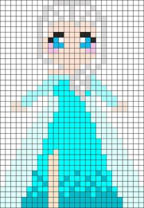 Elsa perles repasser hama frozen