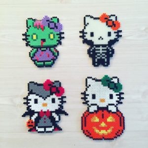 Hello kitty halloween perles hama grille