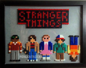 Stranger things hama perles modele cadre halloween