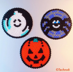 Magnets halloween perles hama repasser araignee fantome citrouille