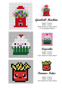 Dinette frites cupcake perles a repasser beads dinette