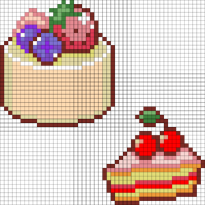 Gateau part dinette perles a repasser