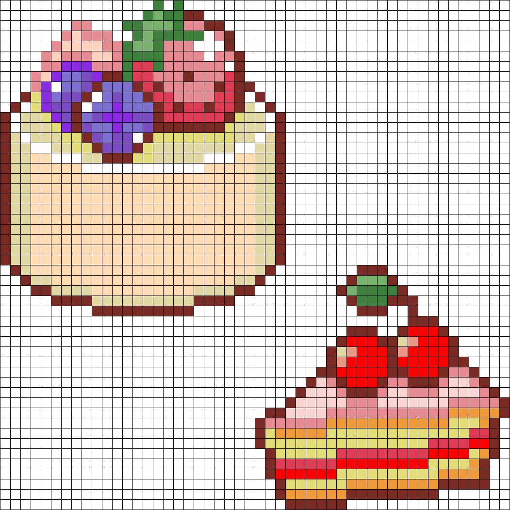Gateau part dinette perles a repasser
