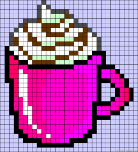 Tasse cappucino dinette perles a repasser hama