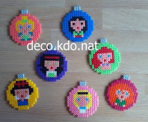 Boule noel princesse disney perles hama