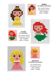 Perles hama princesses disney grille gratuites