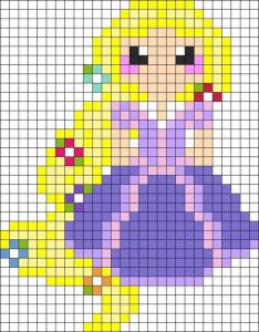 Raiponce disney hama perles