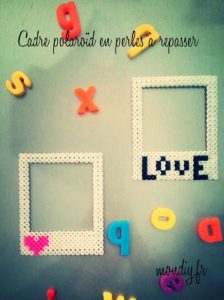 Carte polaroid perles repasser midi hama diy