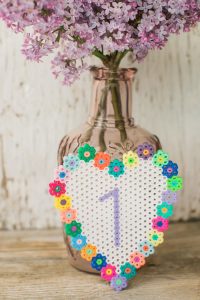 Hama perles numero table mariage celebrate diy