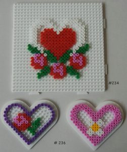 Coeurs perles hama repasser saint valentin coeurs