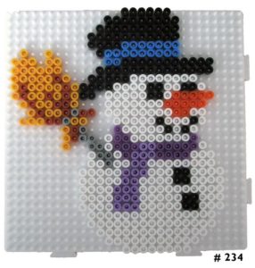 Bonhomme neige modele grille hama noel