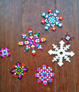 Flocons perles noel repasser hama