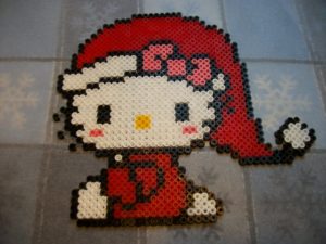 Hello kitty noel perles repasser hama