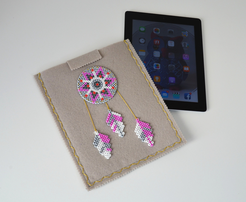Housse telephone portable perles hama repasser