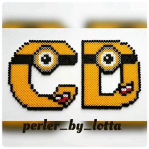 Lettre alphabet c d minion perles hama repasser