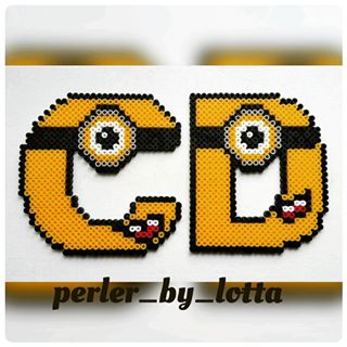 Lettre alphabet c d minion perles hama repasser
