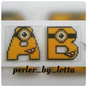 Lettres a b minion perles hama repasser