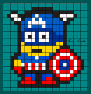 Minion captain america hama perles repasser