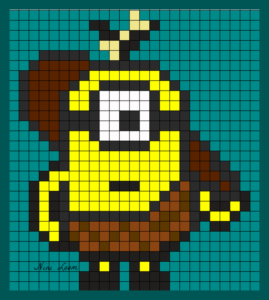 Minion croc magnon perles hama grille gratuite