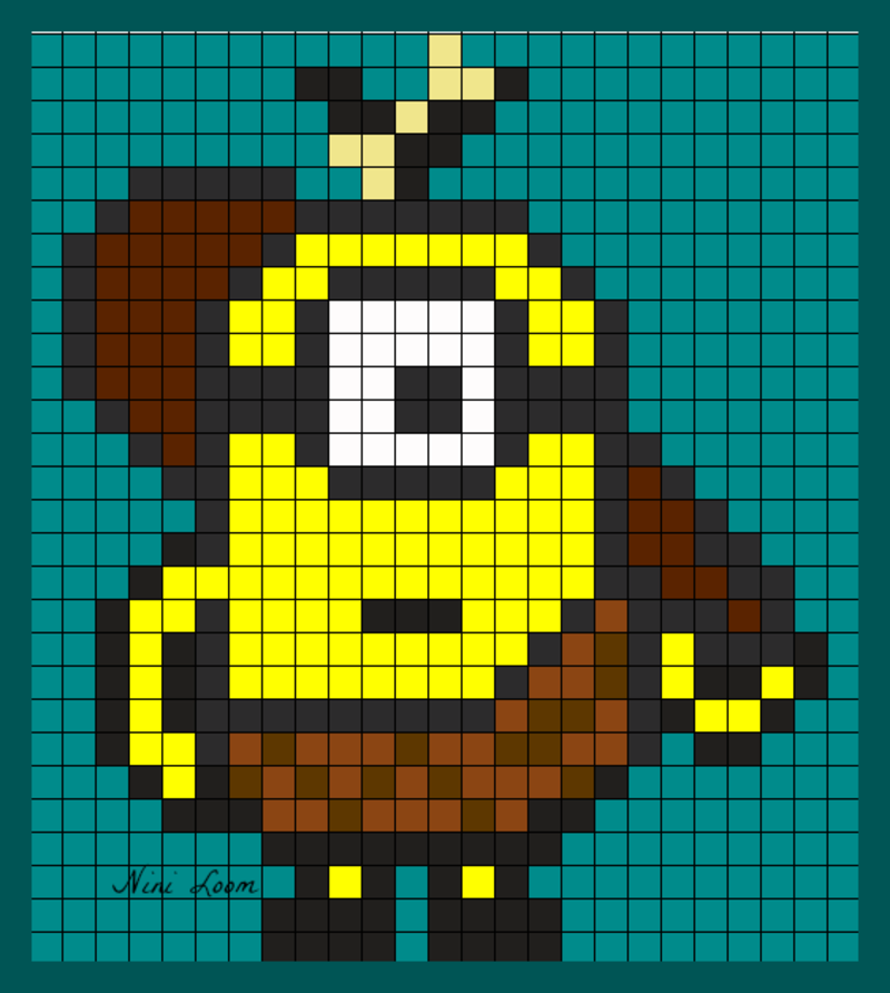 Minion croc magnon perles hama grille gratuite